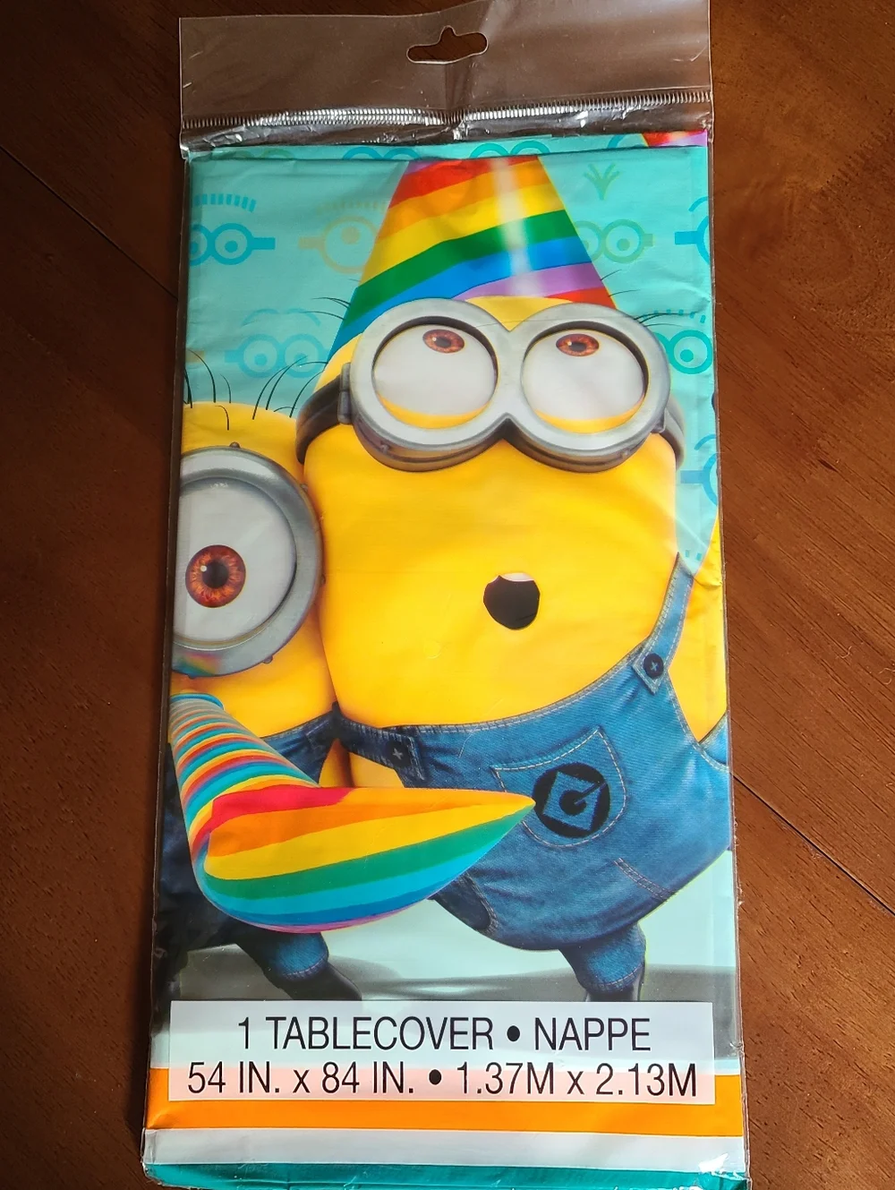 Rainbow Minions Party Package - Despicable Me 2 - Tablecloth Hats Decoration Set